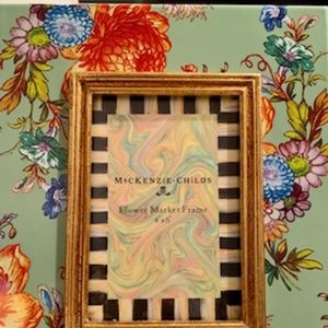 MacKenzie-Childs Flower Market Frame -  9 1/2 x 11" holds a 4” x 6” Photo